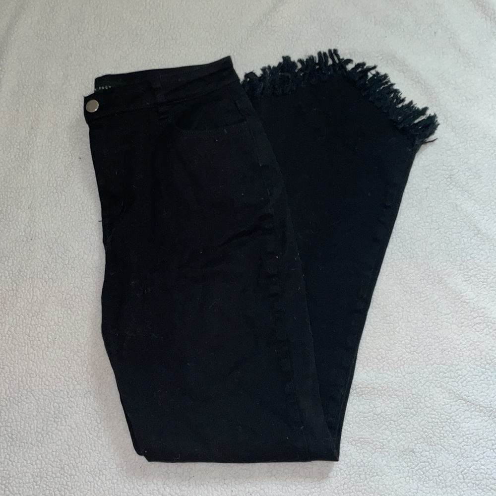 Wide leg w/ Fringe English Factory Jeans (M)